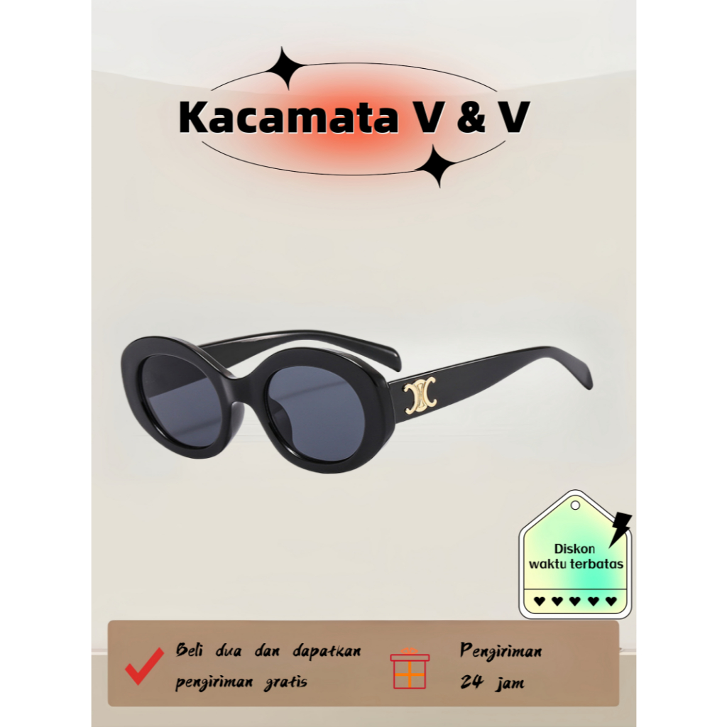 Kacamata Hitam Uv400 Kacamata Wanita Sunglasses Kacamata cewek Kacamata fashion eyewear H kacamata h