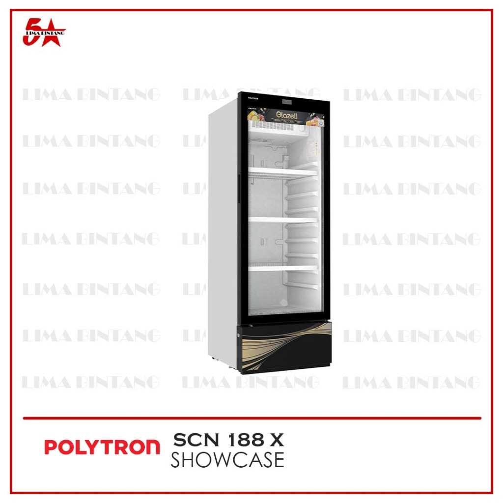 POLYTRON SHOWCASE 1 PINTU 231 LITER SCN-188X