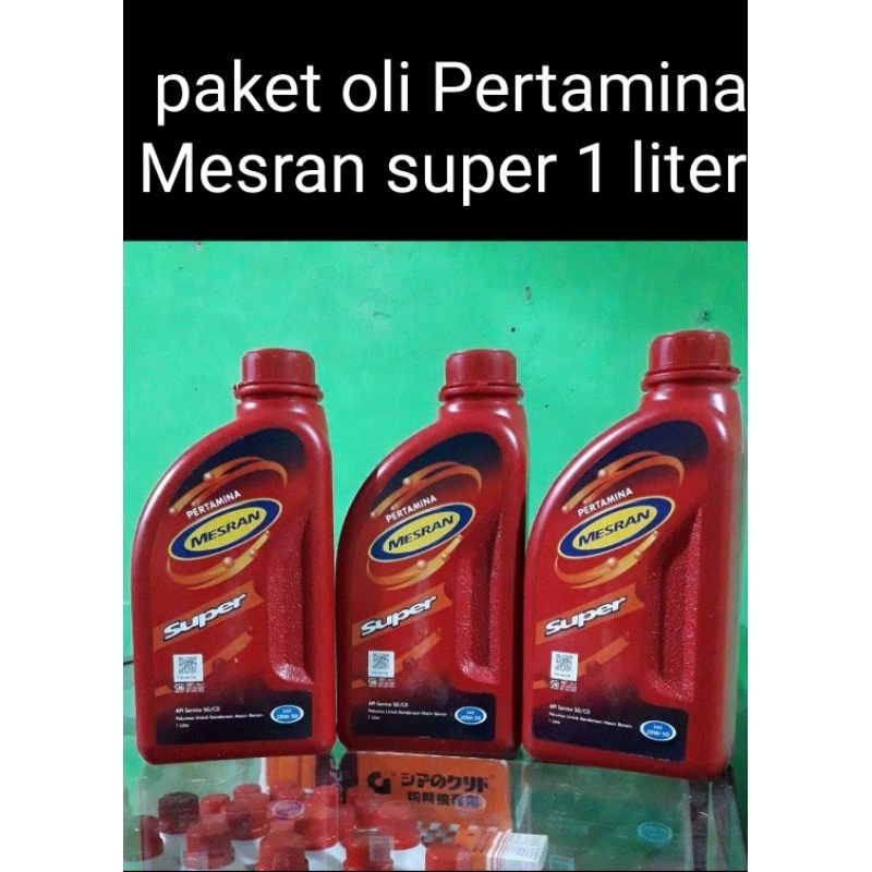 oli Pertamina Mesran super 1 liter original gratis ongkir