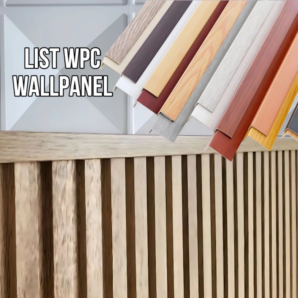 Lis Dinding WPC Lis Siku Lis L Motif Kayu Panjang 2.9 meter