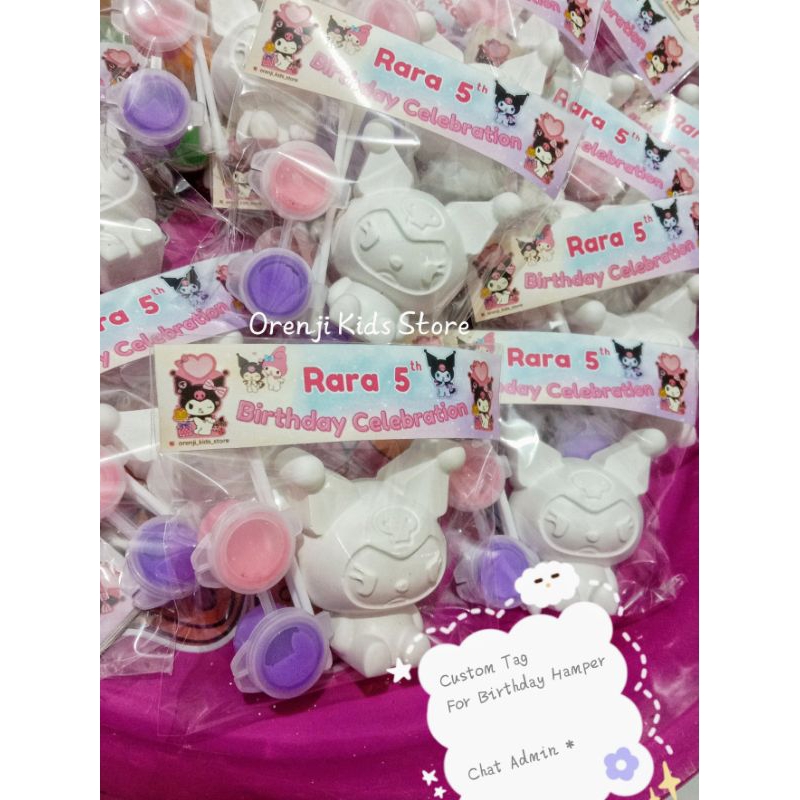 

CUSTOM STICKER untuk Hamper. 10LEMBAR Label Stiker dan Tag Bolak balik art paper