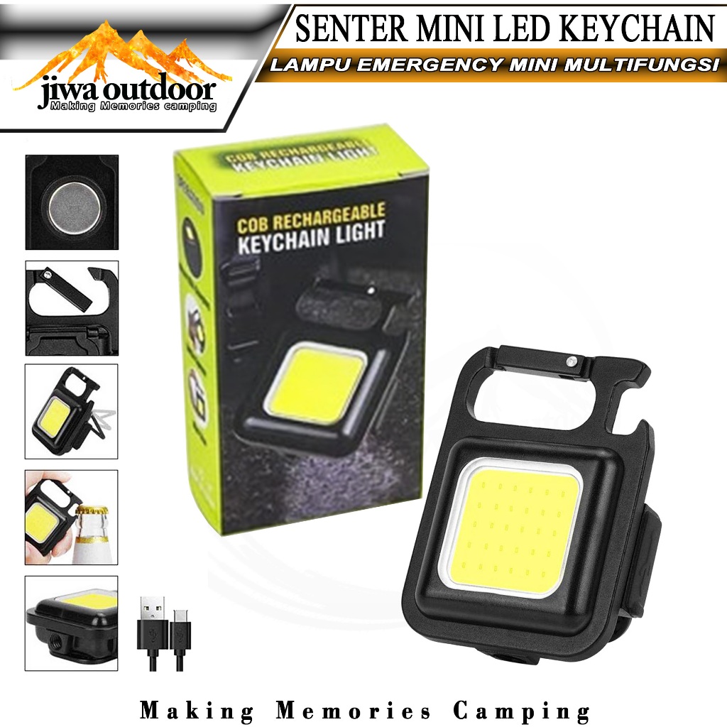 senter mini keychain lampu senter camping outdoor senter magnet xpe cob keychain lampu multifungsi