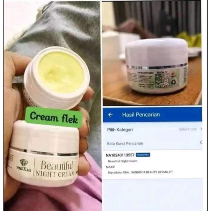 (BPOM 100%Ori) glowing Night Crem /Crem flek MAXIE KEMASAN BARU/SALEP FLEK MAXIE COD