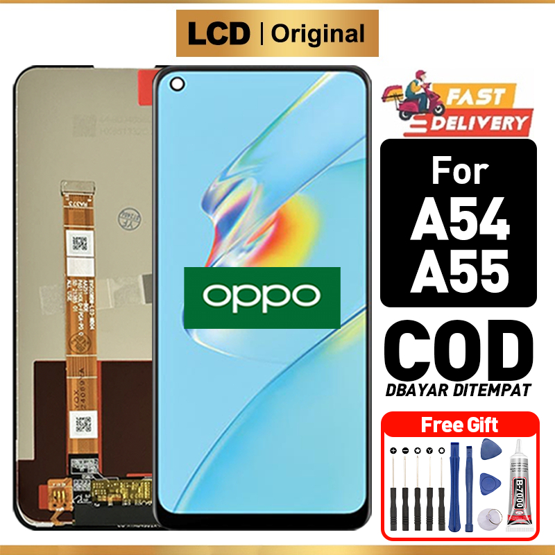 LCD OPPO A54 4G - OPPO A55 Original Fullset ori 100% LCD Touchscreen asli For Glass Touch Screen Dig