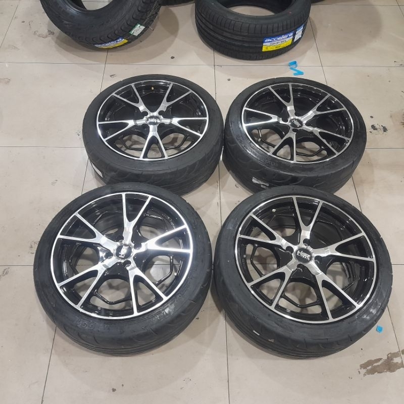 BURSA VELG MOBIL SECOND TYPE HSR EXIMIUS RING17X7,5 4X100 ET42 +BAN ACCELERA 651SPORT 205 45 17 COCO
