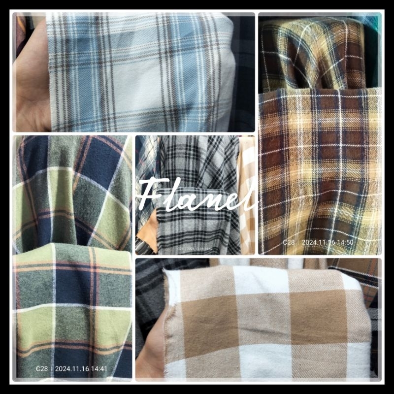 Kain Flanel Kotak Import Premium | Harga /0,5 m | Kain Flanel Meteran | Bahan Flanel Kotak | Bahan K