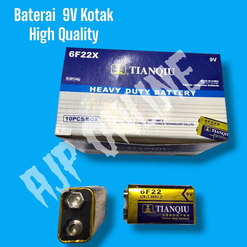 Baterai 9volt Kotak Kualitas Bagus Baterai  9volt batre 9volt batu 9volt