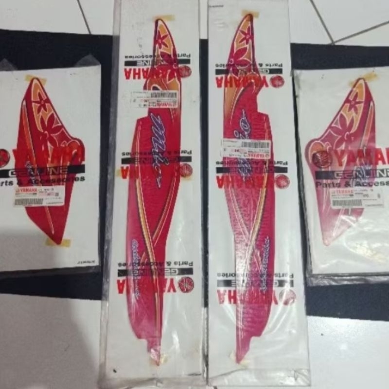 STRIPING MIO SPORTY ORIGINAL YAMAHA WARNA MERAH 2005