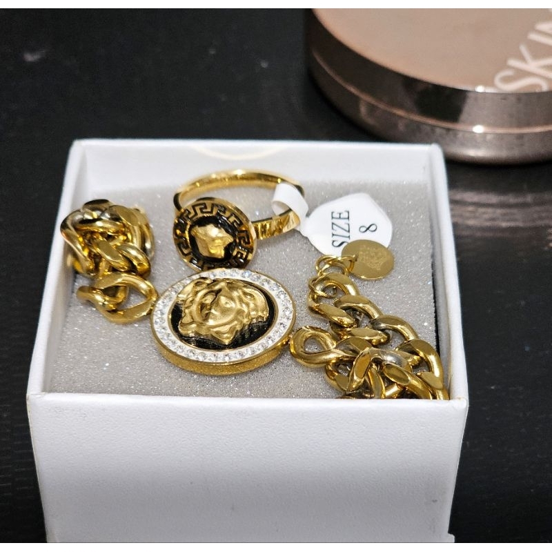 Gelang Cincin Titanium asli Gelang Rantai Titanium Stainless steel ori  818