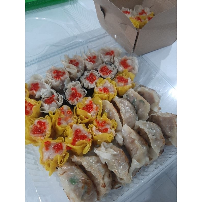 

dimsum isi 200 mix siomay ayam dan kuotie panggang