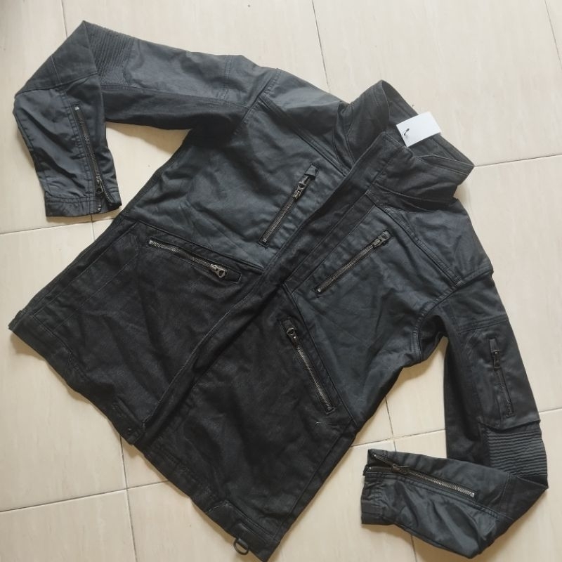 Jacket Denim FIELDCORE X NEXT WORKERZ Size M fit L Racing Balap Outdoor Casual Sport Vintage Origina