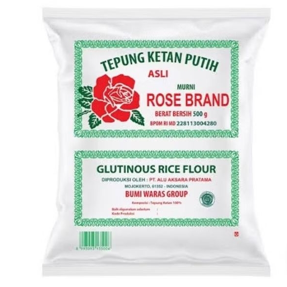 

Tepung Ketan Putih Rose Brand 500 gr