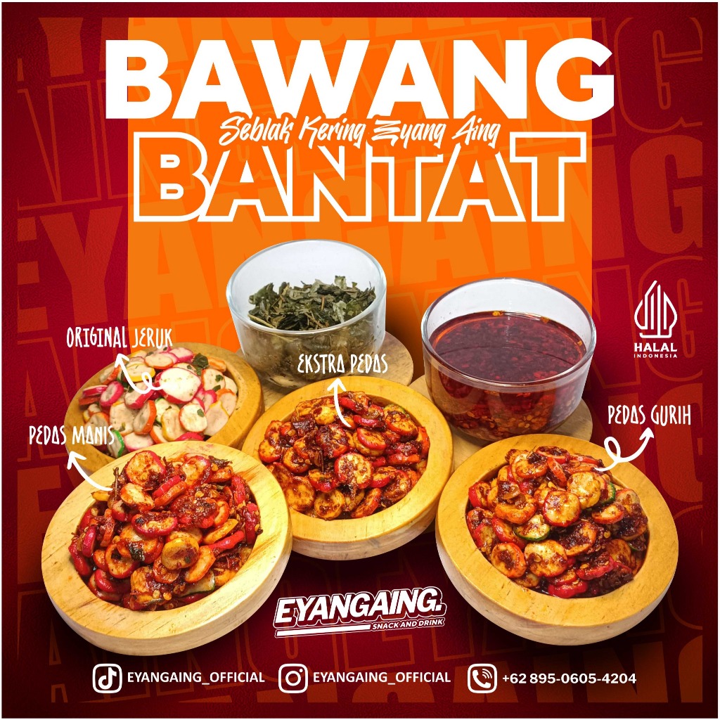 

Seblak kering kerupuk bawang bantat 1kg pedas daun jeruk/pedas ain/pedas manis/original eyang aing