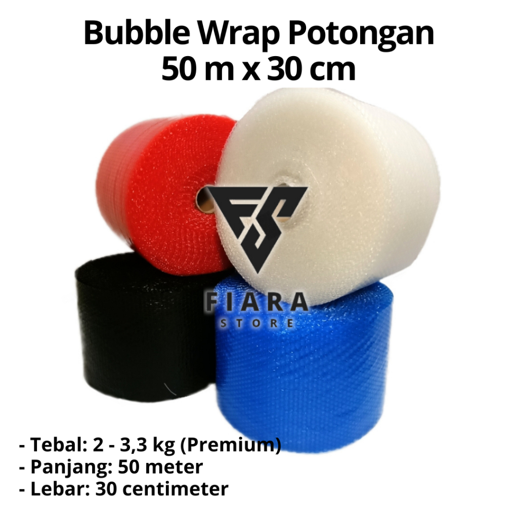 

Bubble Wrap Potongan 50 m x 30 cm (Super Tebal Ukuran Seperempat Roll) JunDW