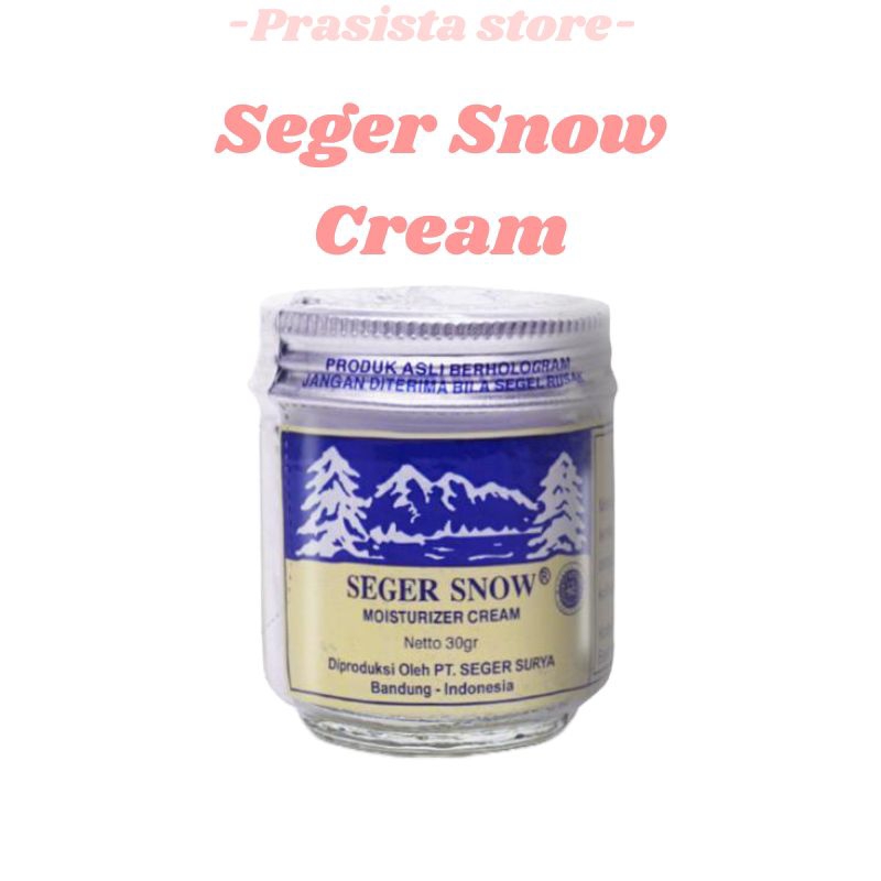KODE -C ,SEGER SNOW MOISTURIZER CREAM KEMASAN KACA / HASLIN 30 G