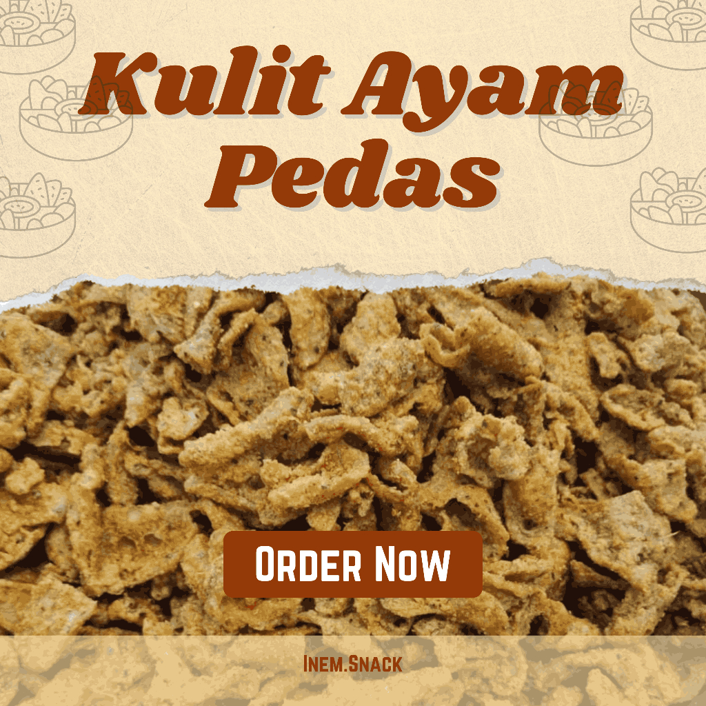 

Kulit Ayam Pedas 250 Gram| Snack Kulit Ayam Pedas | Snack