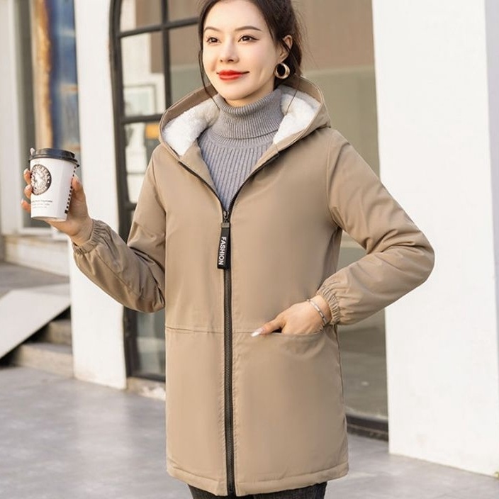 Boom Jaket bulu wanita korea  fashion wanita Jaket bulu Winter wanita  Jaket bulu musim dingin wanit