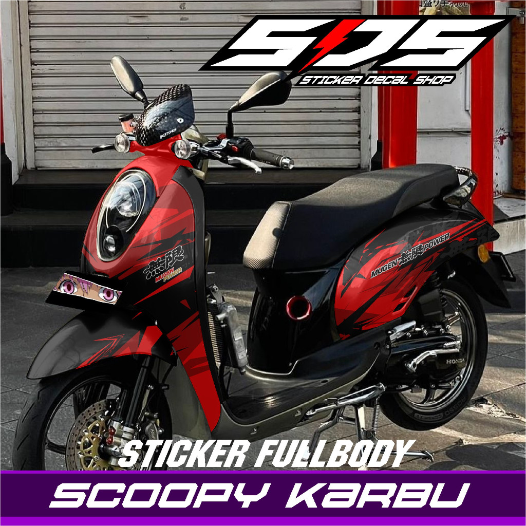 ( COD ) TERBARU Stiker Decal Scoopy full body Dekal Sticker Scoopy Lama / Karbu Desain MUGEN