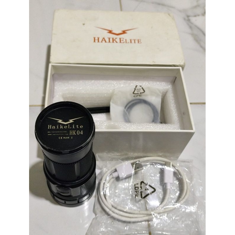 SENTER HAIKELITE HK04 SST40×4  9.000 LUMENS 850meter (BEKAS/PRELOVED/SECOND)