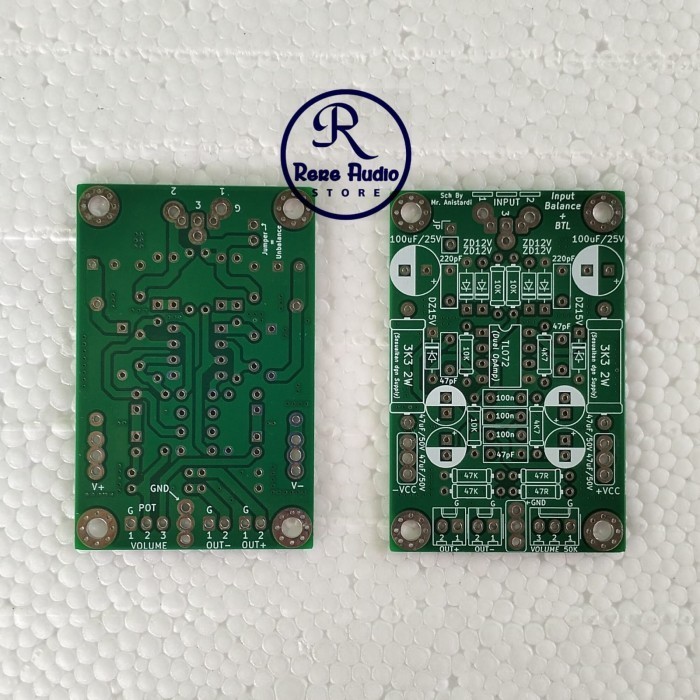 PCB Input Balance Mono + BTL Double Layer FR4 Fiber