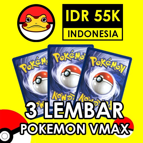 Paket Promo Set 3 Kartu Pokemon VMAX (RRR) - Original TCG Pokemon Indonesia