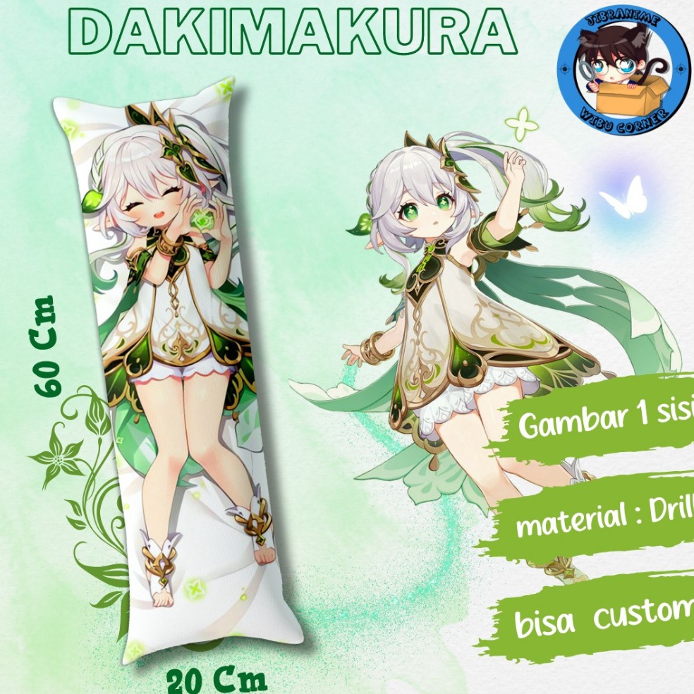 Pusat Untung dakimakura  guling NAHIDA GENSHIN IMPACT PART 2  ukuran 2x6cm sudah termasuk isi  bisa 