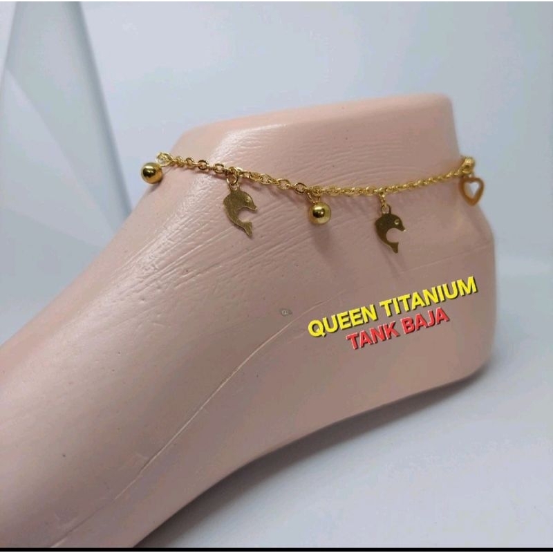 gelang kaki wanita titanium india banyak krincing jaminan tidak luntur