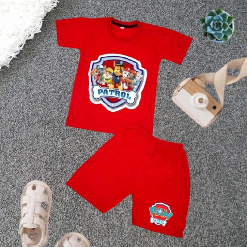 Baju Setelan Harian Anak Kartun Paw Patrol Bisa Cod
