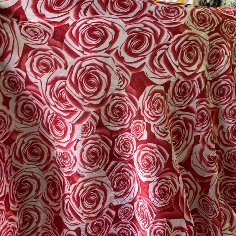 kain silk satin jaguar motif - kain satin jaguar premium - kain satin silk jaguar