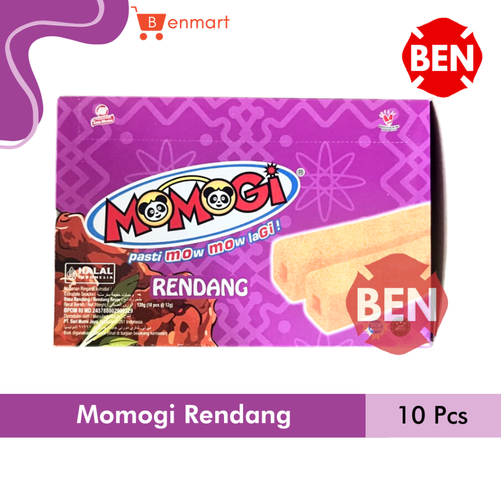 

Momogi Stick RENDANG 1 Box 10 Pcs - Makanan Ringan Ungu Besar
