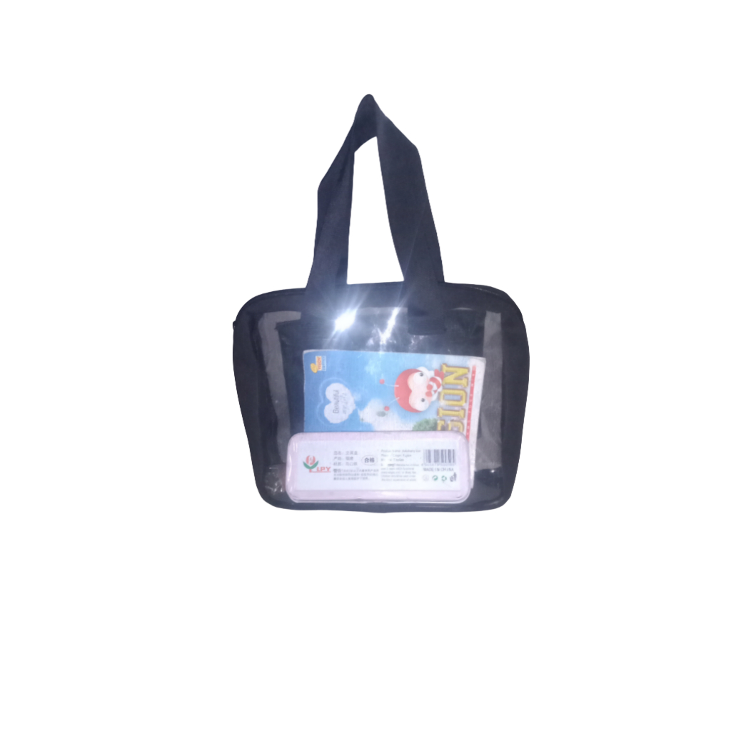 Tote Bag Tas buku Tas Kosmetik / Tas Jinjing Anak Dan Dewasa / Tas Organizer / Kantong Buku Bening