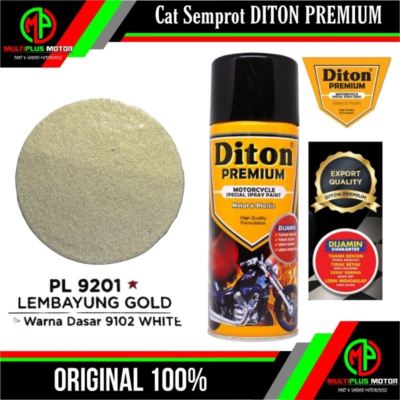 DITON PREMIUM 400ML LEMBAYUNG GOLD PL 9201 Cat Pilox Pilok DITON PREMIUM WARNA EMAS 9201*