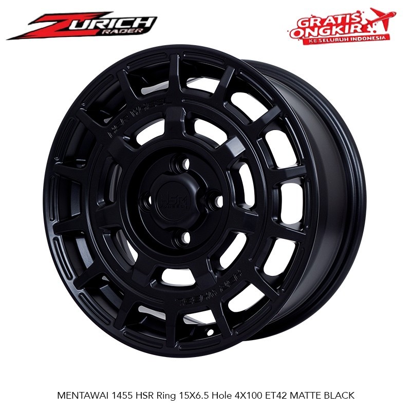 Velg Mobil Brio Splash Etios Avega Mobilio Sigra Ring 15 Pelek Hsr Wheel Mentawai Hitam