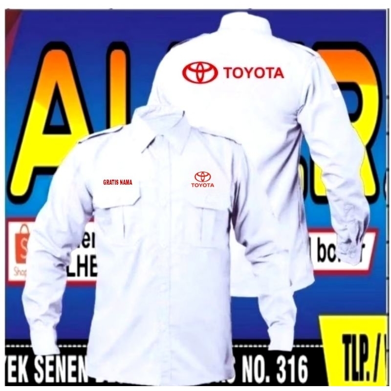 kemeja Toyota baju Toyota seragam Toyota Pdh Toyota kemeja kerja Toyota baju kerja Toyota seragam ke