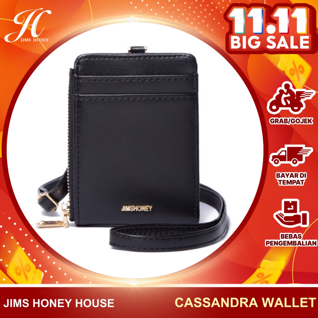 KODE M9H JIMS HONEY CASSANDRA WALLET DOMPET LANYARD KALUNG GANTUNG LEHER ID CARD HOLDER WANITA PRIA 