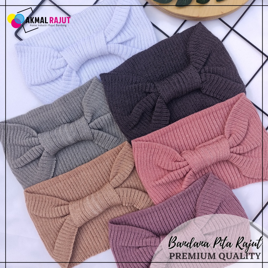 Ciput Rajut Bandana Pita Daleman Jilbab Bando Pita 2 In 1 Untuk Anak dan Dewasa