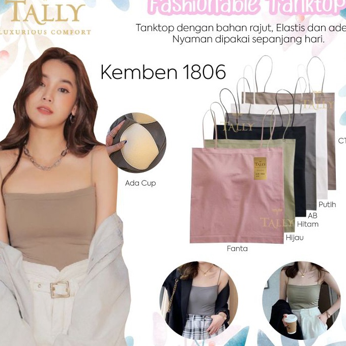 Hemat Tally 186 Kemben Bralette Tanktop Tali Kecil Ada Busa