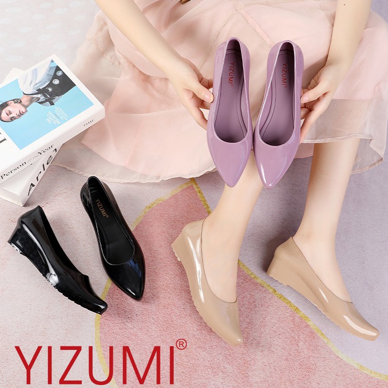 KODE G72W Sepatu Jelly Wanita Wedges  Sepatu Kerja Wanita Yizumi l L55