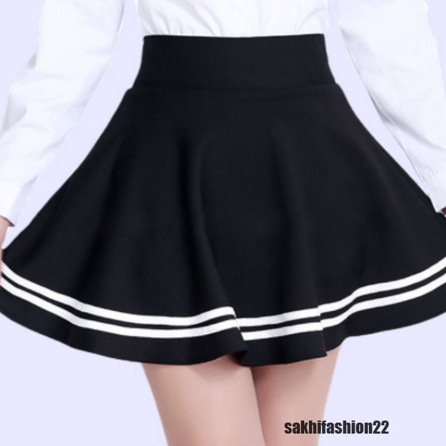 HJ6 rok pendek wanita list putih rok pendek wanita rok pendekk wanita jumbo rok m rok m wanita rok o