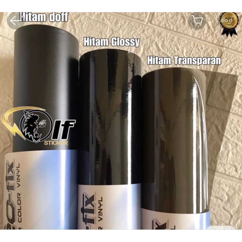 skotlet. hitam trannsparan.hitam doff.glossy.skotlet.hitam profik