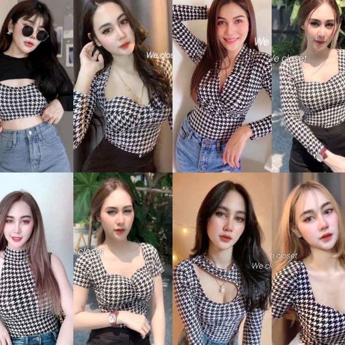HJ6 Bodysuit Atasan Lengan PanjangPendek Wanita Bangkok