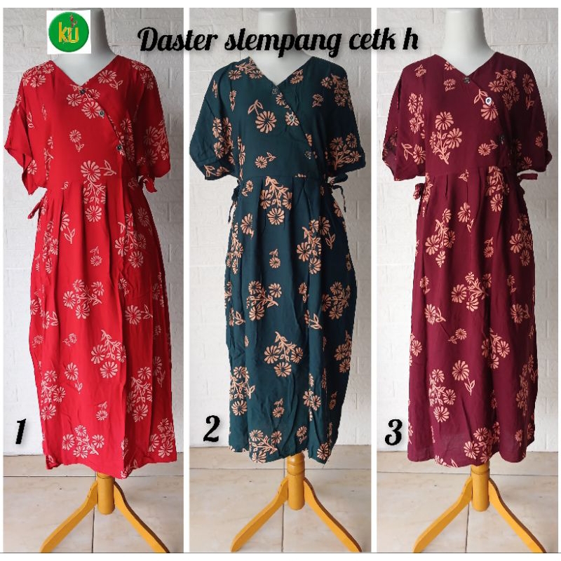 Kencana ungu daster slempang/kimono label hitam