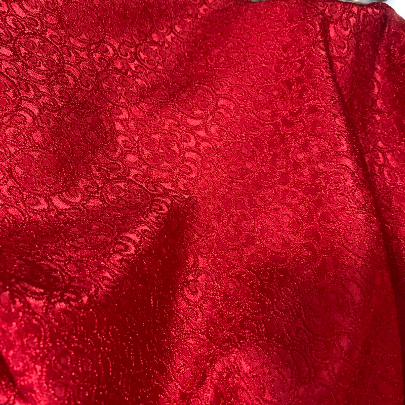 kain jacqguard silk emboss - kain jacqguard silk - kain jacqguard premium - WARNA MERAH