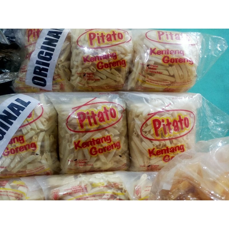

Potato kentang goreng 250 grm,/ rasa balado, rasa jagung bakar