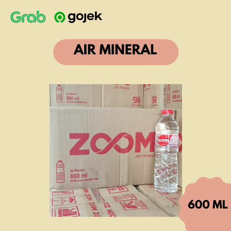 Air Mineral Zoom 600 ML - 24 Botol (1 Dus)