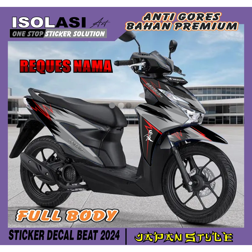 (COD) TERBARU Decal Sticker Honda Beat CBS STREET Smart Key Remote Full body - Stiker Skotlet Varias