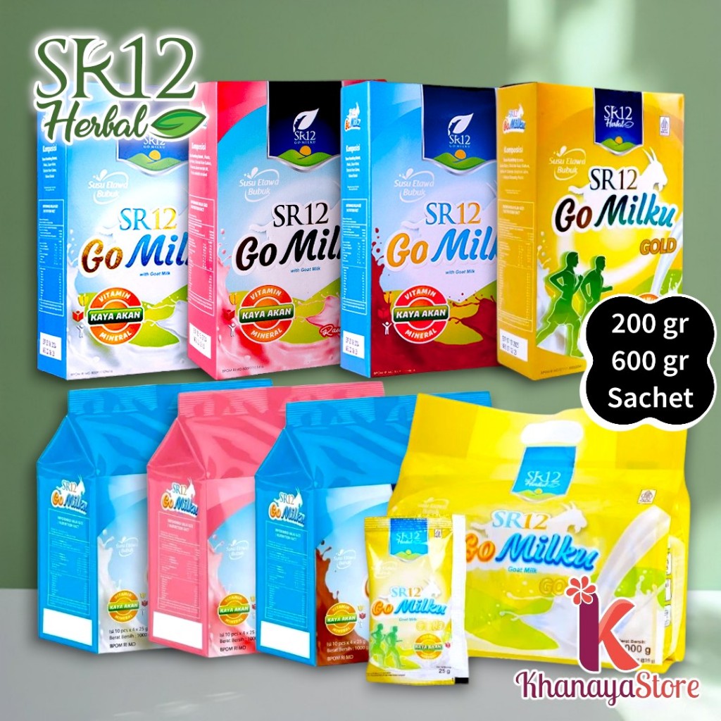 

SR12 - GoMilku Susu Kambing Etawa Premium 25g 200g 600g / Go Milku GOLD Original Stroberi Strawberry Cokelat Coklat Gold kemasan sachet 40 x 25 gram kemasan 200 gram dan 600 gram