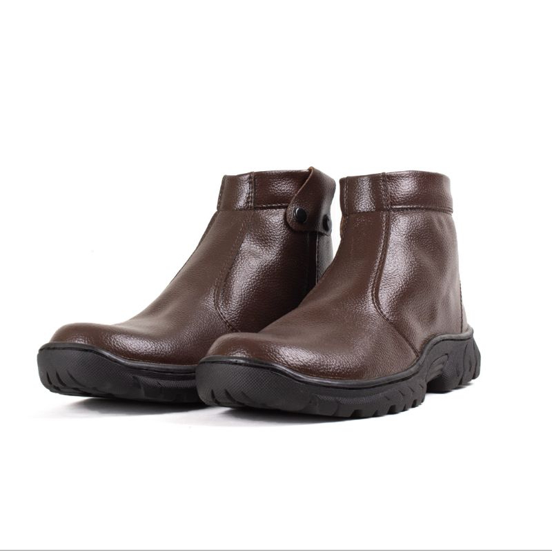 Sepatu Boots Pria Cell Blucrat Brown Sepatu Kulit Kasual Sepatu Boot Pria Kekinian