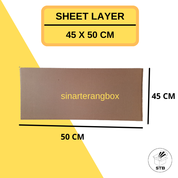 

45 X 50 CM KARDUS LEMBARAN DOUBLE WALL CORRUGATED POLOS BARU