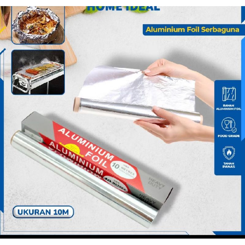 Kertas panggang Aluminium foil lembaran 30x10 Alumunium foil lembaran 10 meter